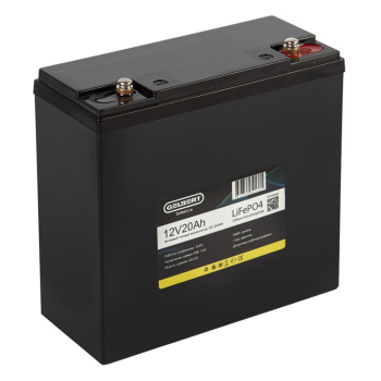 Литиевый тяговый аккумулятор Gelbert LiFePO4 (12V/20Ah/20A/240Wh) [6-DZF-20, 6-DZM-20] 